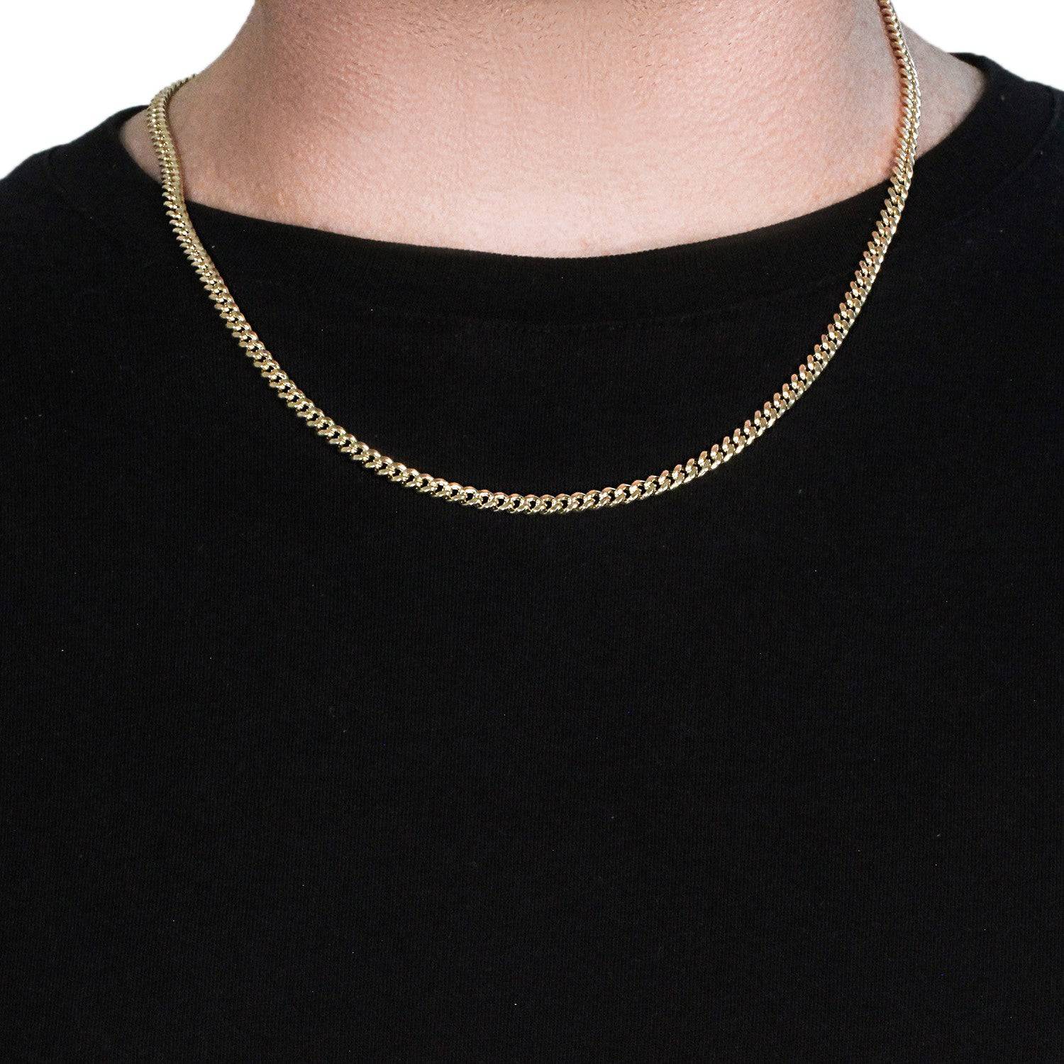 14k Yellow Gold Semi Solid Miami Cuban Chain (4.50 mm) | - Forever in Harmony