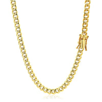 14k Yellow Gold Semi Solid Miami Cuban Chain (4.50 mm) | - Forever in Harmony