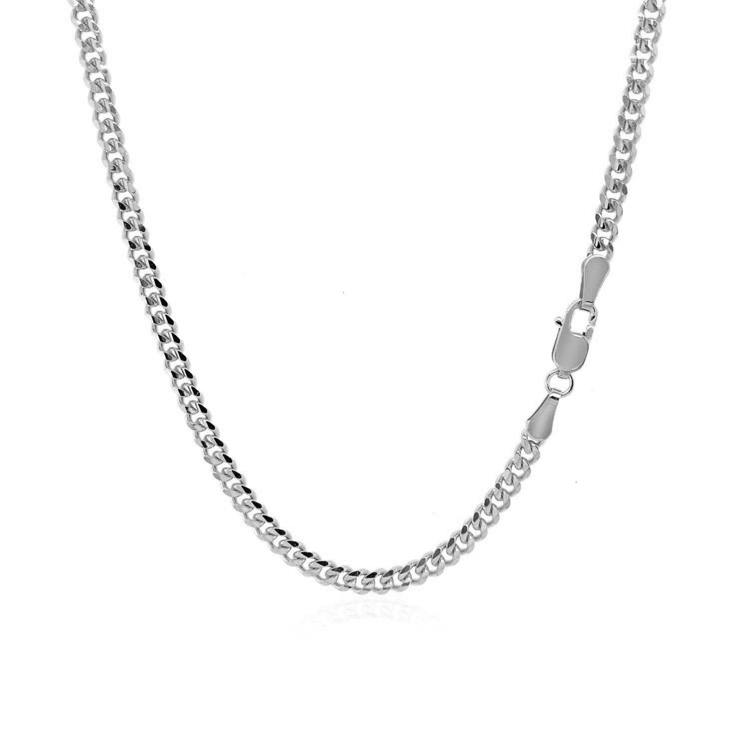 14K White Gold Gourmette Chain (2.80 mm)