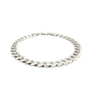 Rhodium Plated Sterling Silver Curb Style Bracelet (7.90 mm) | - Forever in Harmony