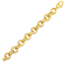 Twisted Double Link Bracelet in 14k Yellow Gold (11.80 mm) | - Forever in Harmony