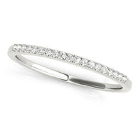 14k White Gold Round Thin Diamond Wedding Band (1/4 cttw) - Forever in Harmony