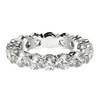 Round Cut Lab Grown Diamond Eternity Ring in 14k White Gold (4 cttw FG/VS2)