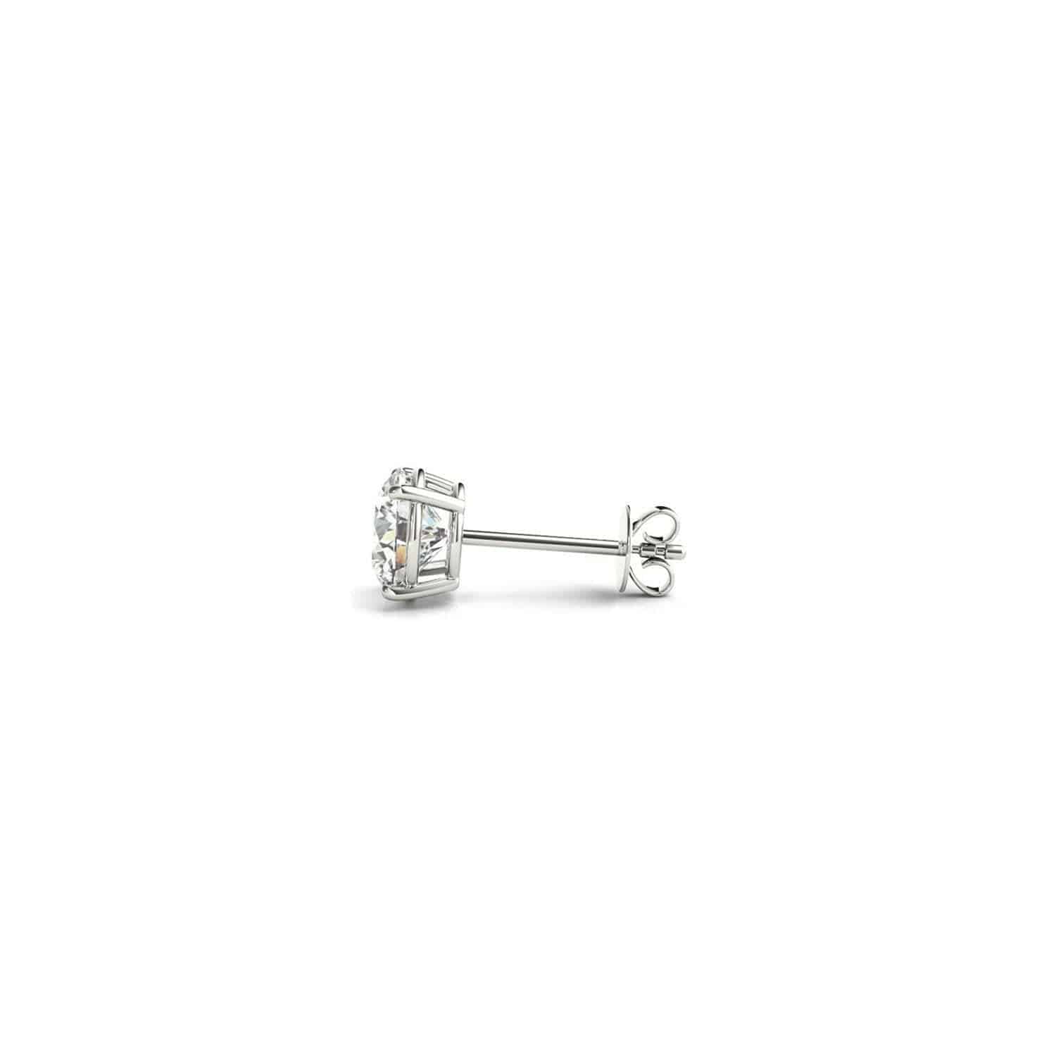 1 cttw Lab Grown Diamond Stud Earrings | 14k White Gold | G/VS2