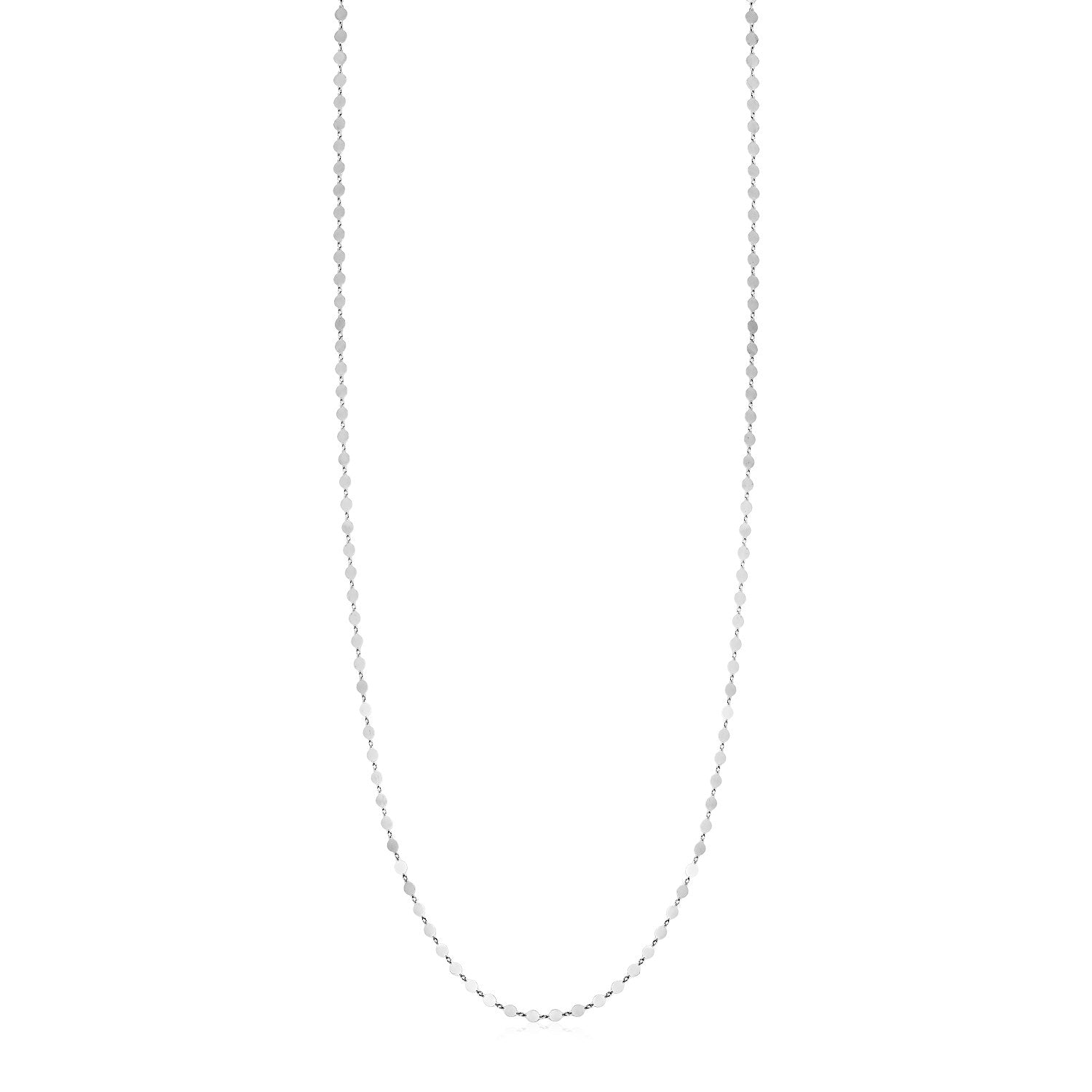 Sterling Silver Mirror Link Necklace |