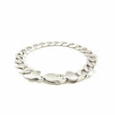 Rhodium Plated Sterling Silver Curb Style Bracelet (11.60 mm) | - Forever in Harmony