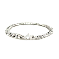 14K White Gold Cuban Link Bracelet (5.90 mm) | - Forever in Harmony