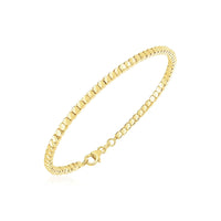 14k Yellow Gold High Polish Bead Cuff Bangle (2.40 mm) | - Forever in Harmony