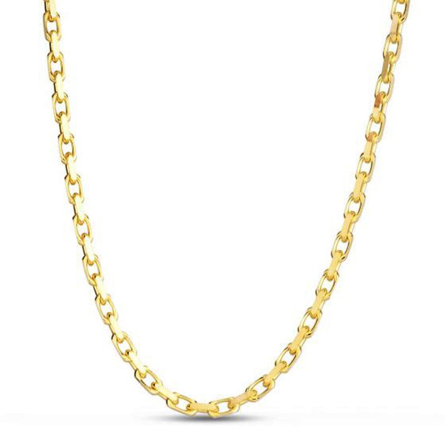 14k Yellow Gold French Cable Link Chain (3.60 mm)