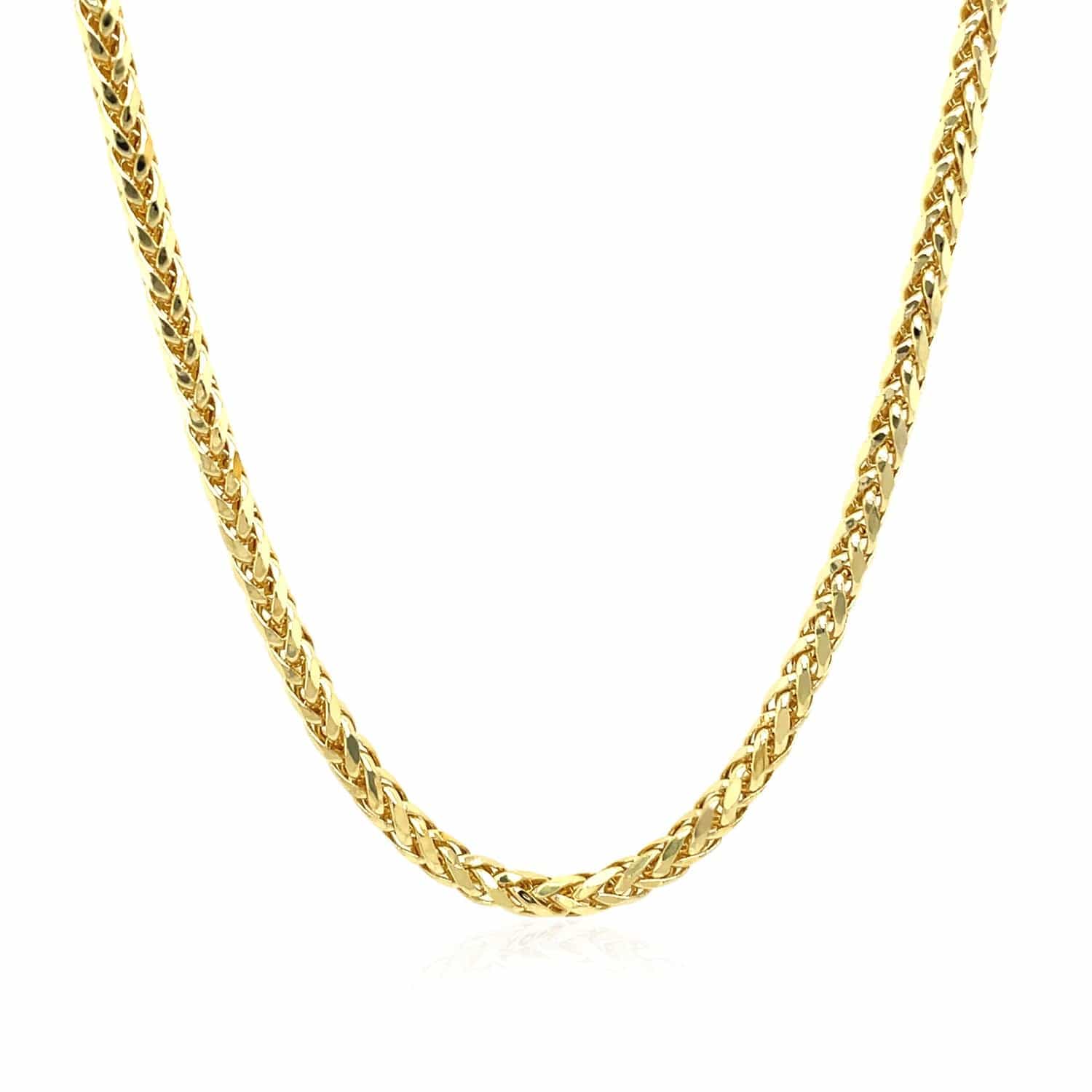 14k Yellow Gold Lite Diamond Cut Round Franco Chain (2.70 mm) |