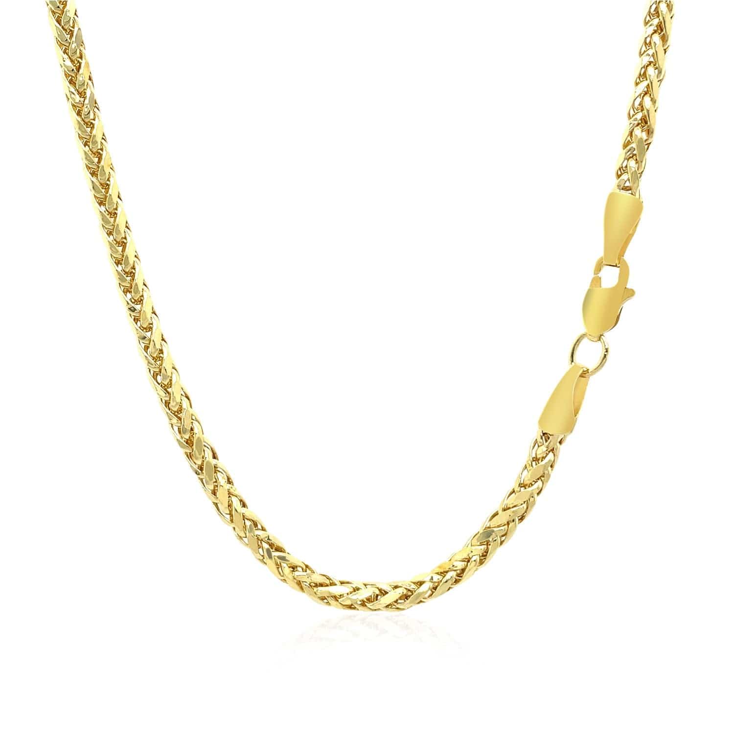 14k Yellow Gold Lite Diamond Cut Round Franco Chain (2.70 mm) | - Forever in Harmony