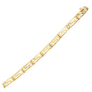 14k Yellow Gold Greek Fret Design Fancy Bracelet (3.30 mm) | - Forever in Harmony