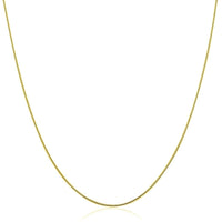 14k Yellow Gold Thin Motif Round Omega Necklace | - Forever in Harmony