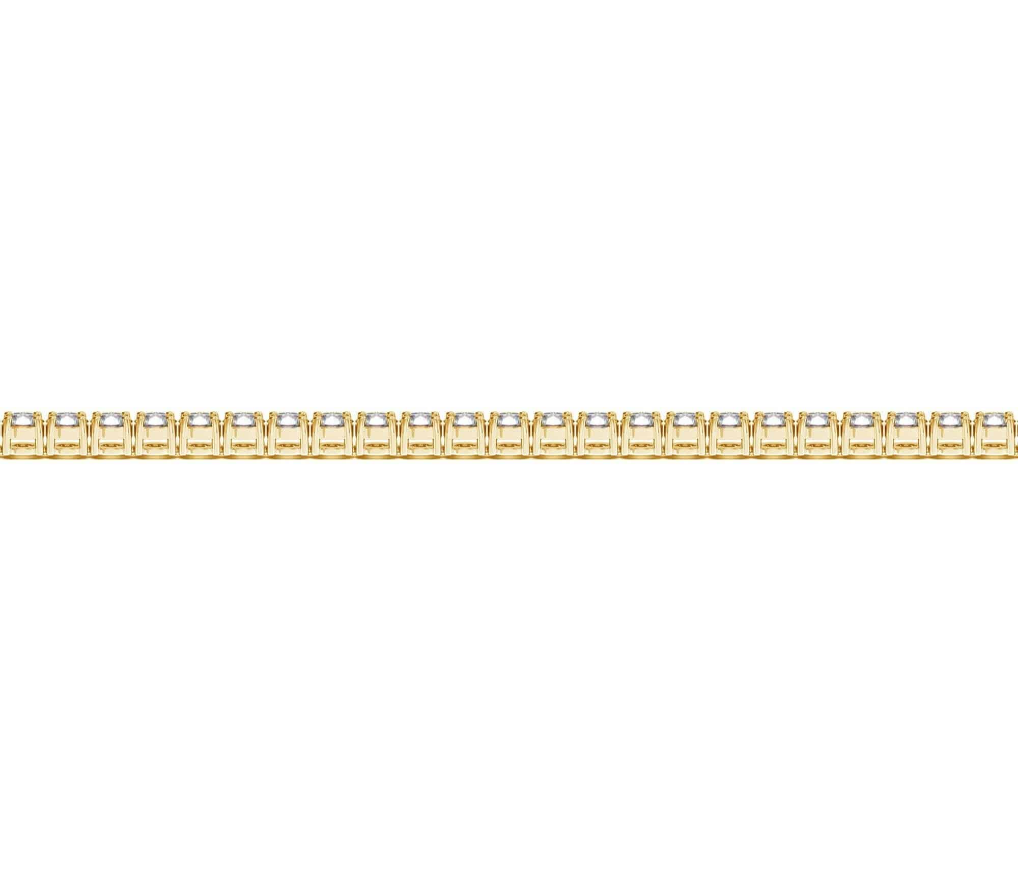 Lab Grown Round Diamond Tennis Bracelet in 14k Yellow Gold (2 cctw F/G  VS2/SI1) - Forever in Harmony