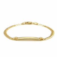 14k Yellow Gold Curb Link Style Childrens ID Bracelet (3.30 mm) | - Forever in Harmony