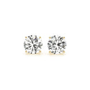 4 cttw Certified IGI Lab Grown Round Diamond Earrings 14k Yellow Gold (G/VS2) - Forever in Harmony