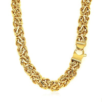 14k Yellow Gold Byzantine Motif Chain Necklace | - Forever in Harmony