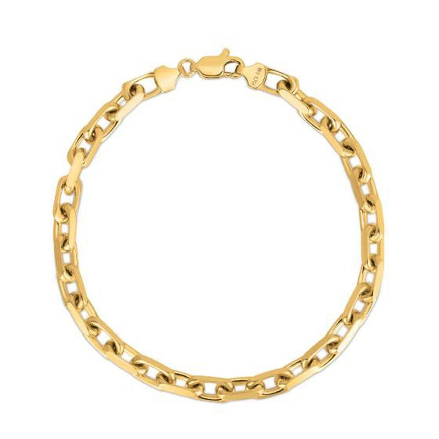 14k Yellow Gold French Cable Chain Bracelet  (4.80 mm) | - Forever in Harmony