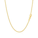 14k Yellow Gold Bead Chain 1.5mm (1.50 mm) | - Forever in Harmony