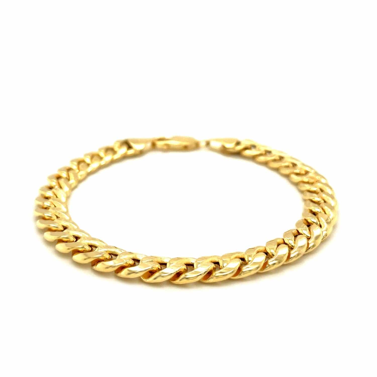 10k Yellow Gold Light Miami Cuban Bracelet (8.00 mm) | - Forever in Harmony