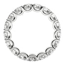 Round Cut Lab Grown Diamond Eternity Ring in 14k White Gold (3 cttw FG/VS2)