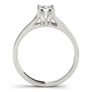 14k White Gold Prong Set Style Solitaire Diamond Engagement Ring (1/2 cttw)