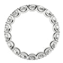 Round Cut Lab Grown Diamond Eternity Ring in 14k White Gold (2 cttw FG/VS2)