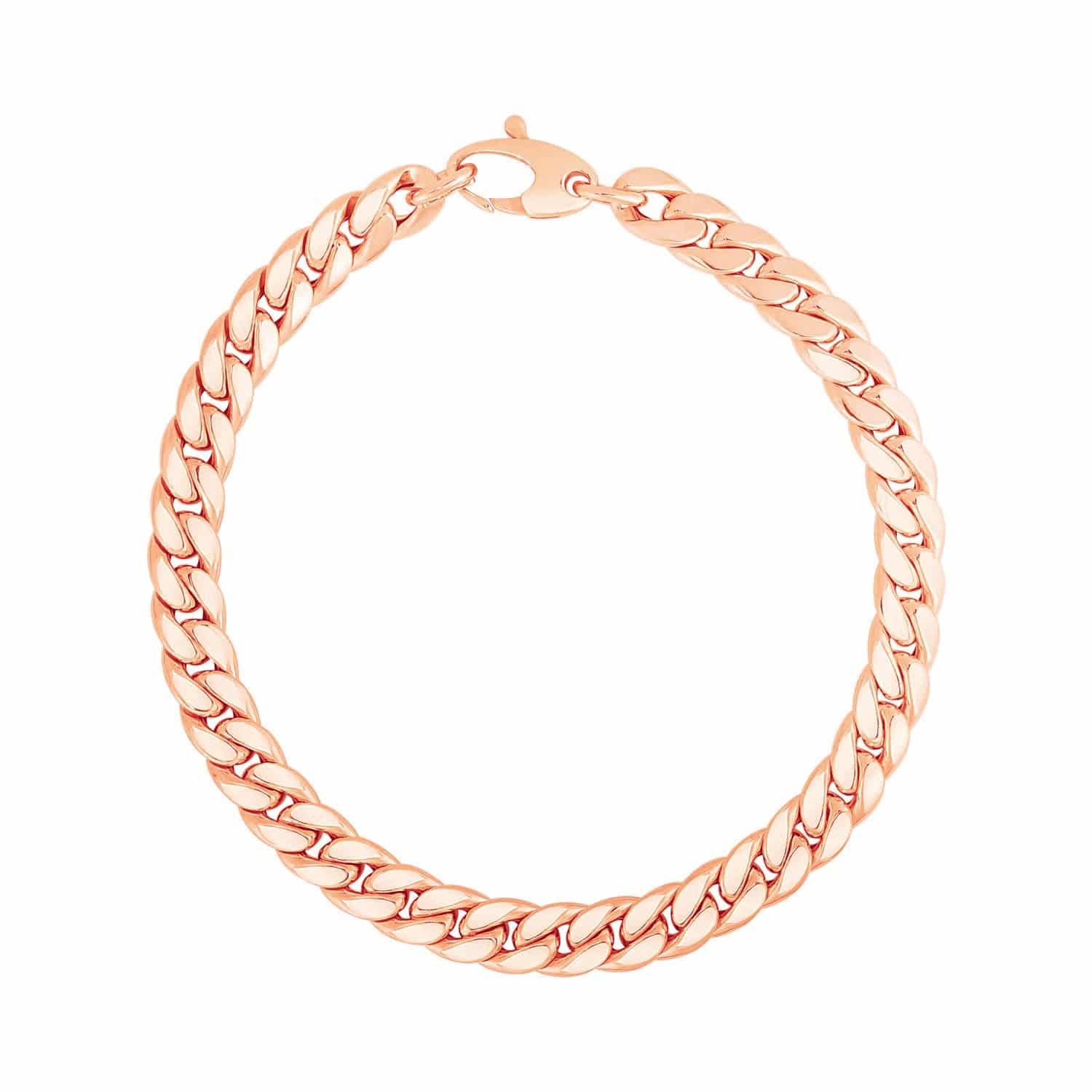 14K Rose Gold Cuban Link Bracelet (5.90 mm) |