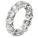 Round Cut Lab Grown Diamond Eternity Ring in 14k White Gold (6 cttw FG/VS2)