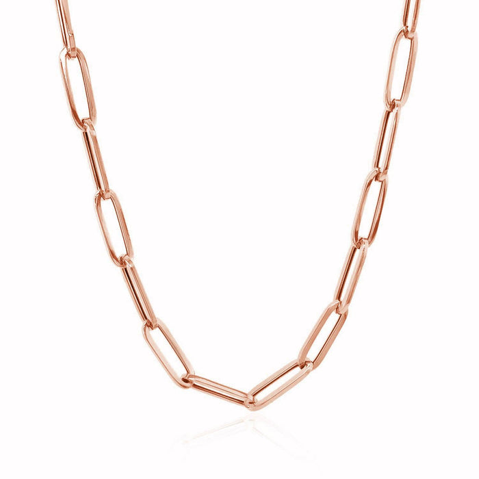 14K Rose Gold Bold Paperclip Chain (4.2 mm) |