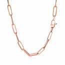 14K Rose Gold Bold Paperclip Chain (4.2 mm) | - Forever in Harmony