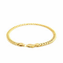 14k Yellow Gold Miami Cuban Semi Solid Bracelet (4.50 mm) | - Forever in Harmony