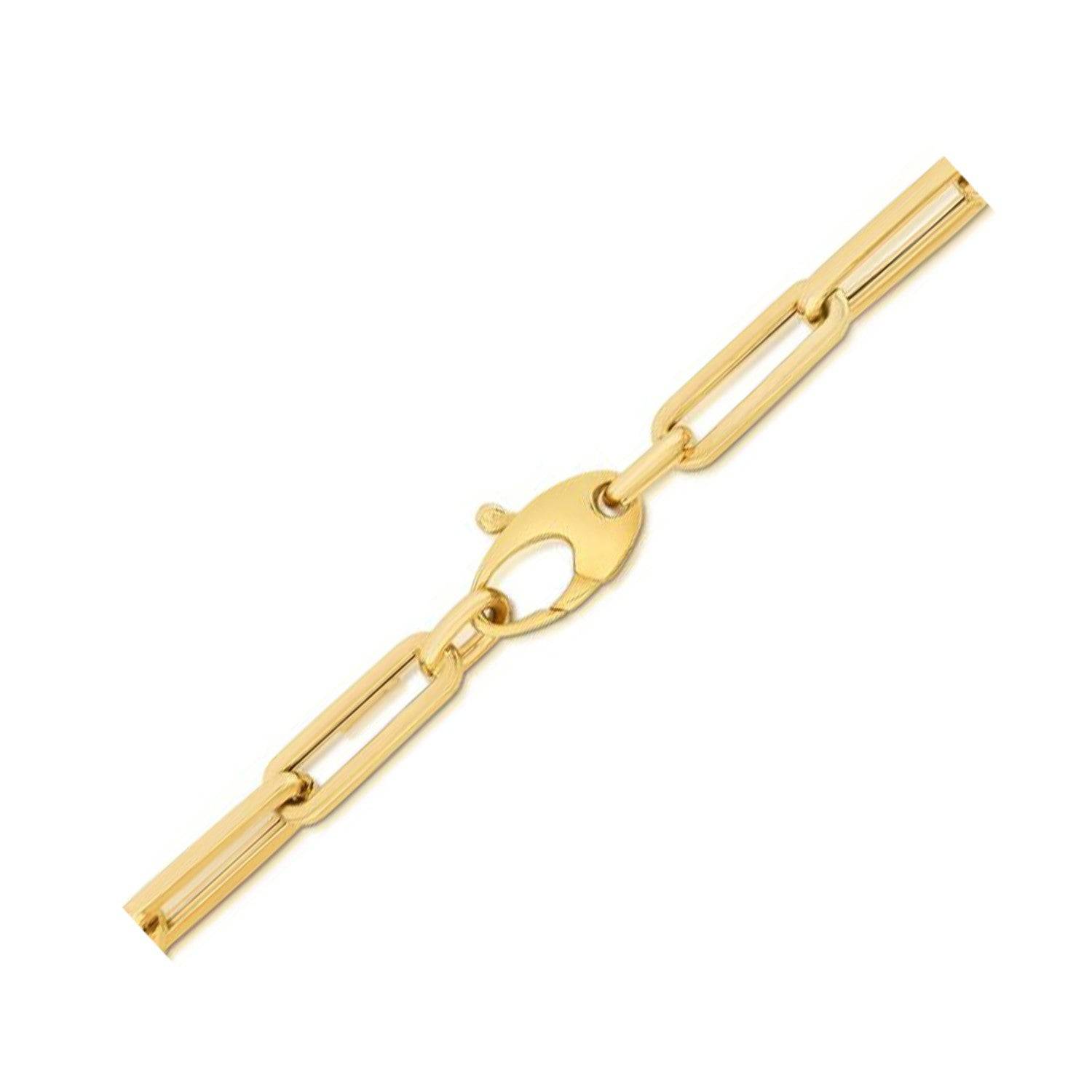 10K Yellow Gold Lite Paperclip Bracelet  (4.20 mm) |