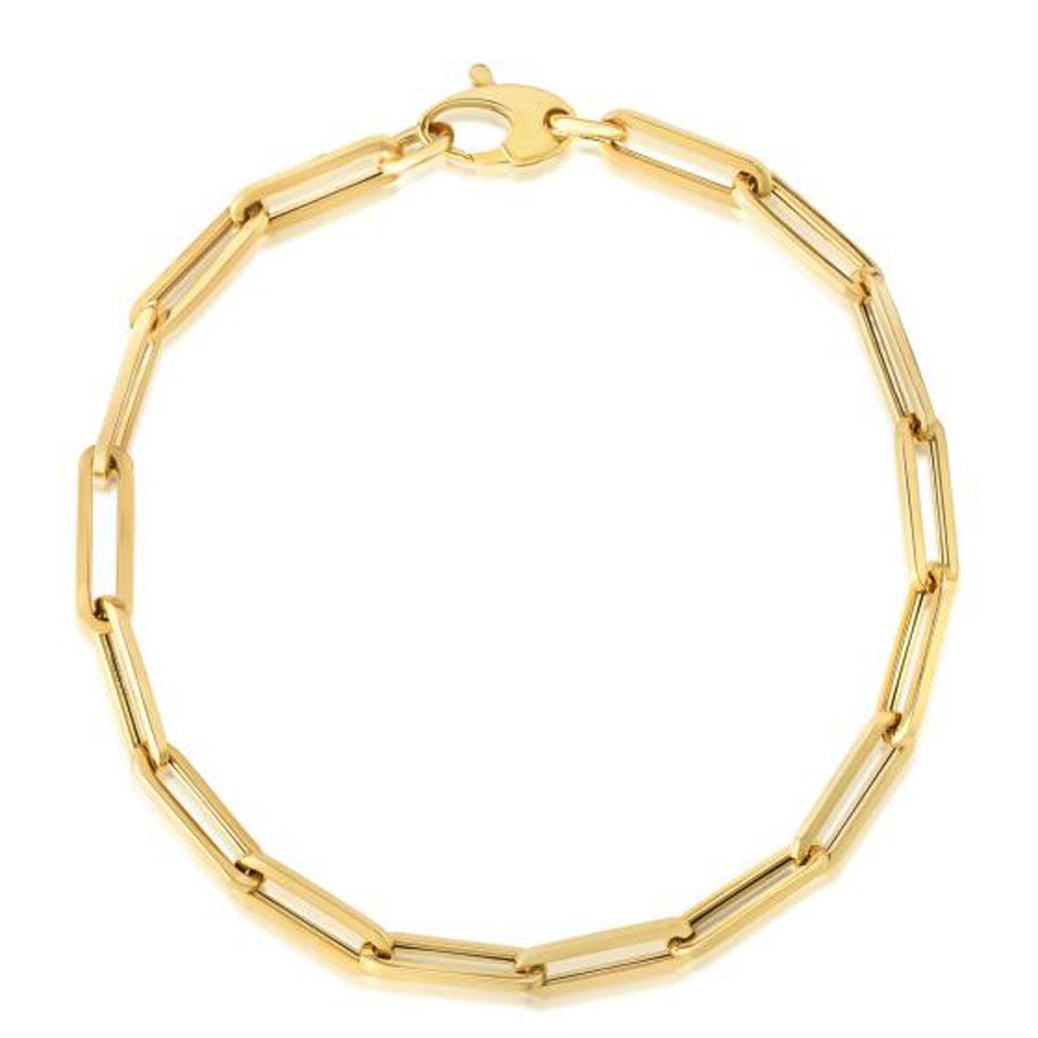 10K Yellow Gold Lite Paperclip Bracelet  (4.20 mm) |