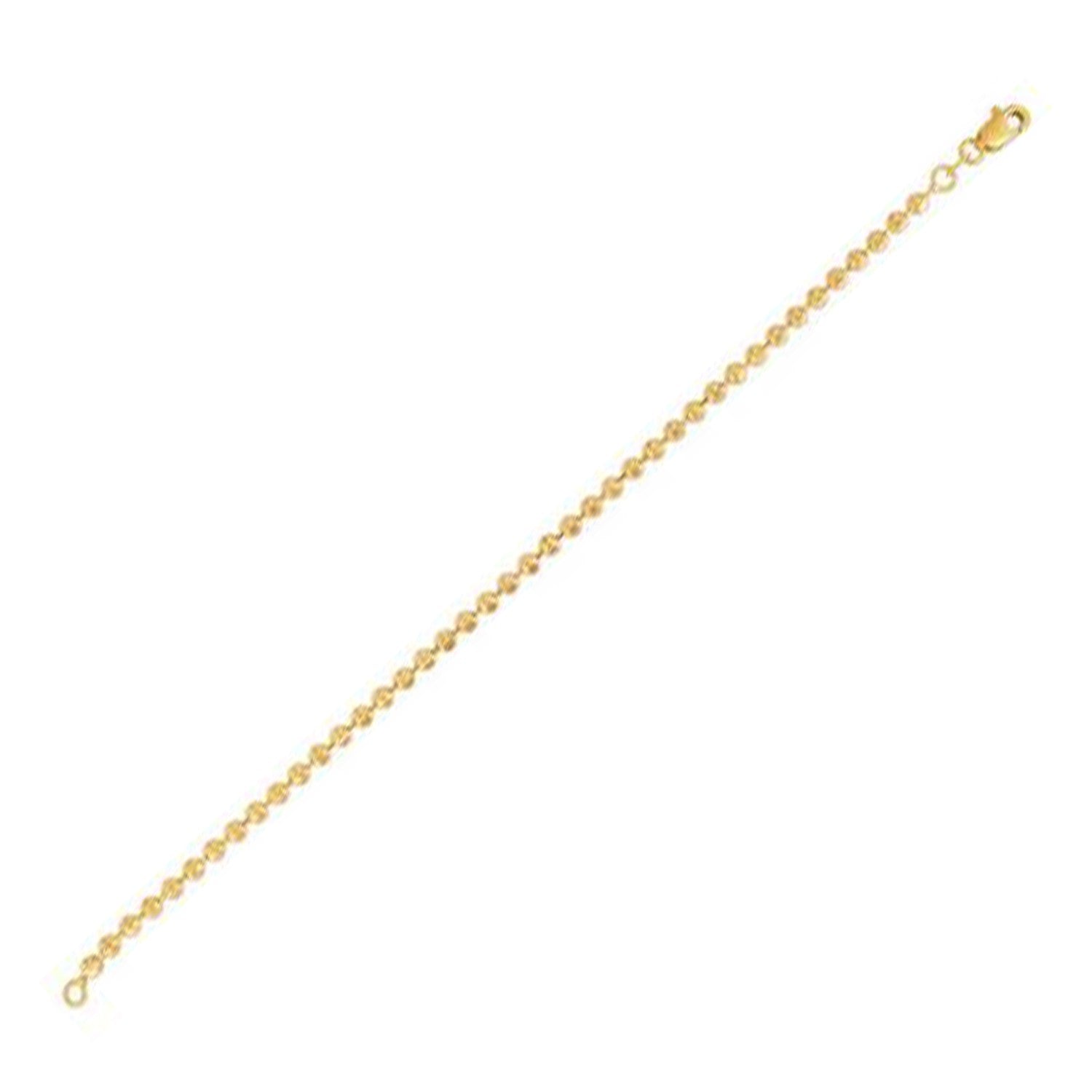 Moon Cut Bead Chain Bracelet in 14k Yellow Gold  (3.00 mm) |