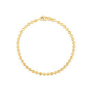 Moon Cut Bead Chain Bracelet in 14k Yellow Gold  (3.00 mm) | - Forever in Harmony