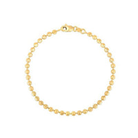 Moon Cut Bead Chain Bracelet in 14k Yellow Gold  (3.00 mm) | - Forever in Harmony