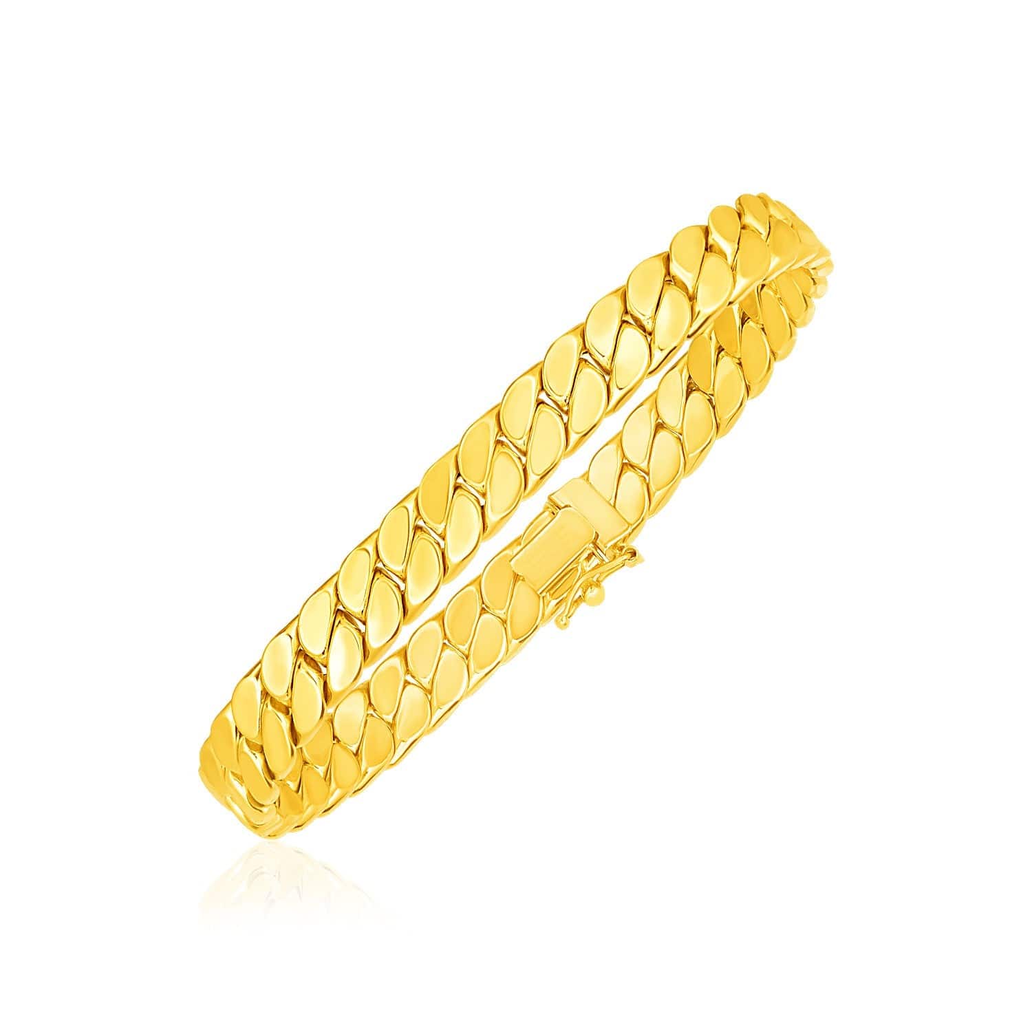 14k Yellow Gold 8 inch Mens Curb Chain Bracelet (8.00 mm) |