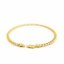 10k Yellow Gold Miami Cuban Semi Solid Bracelet (4.50 mm) | - Forever in Harmony