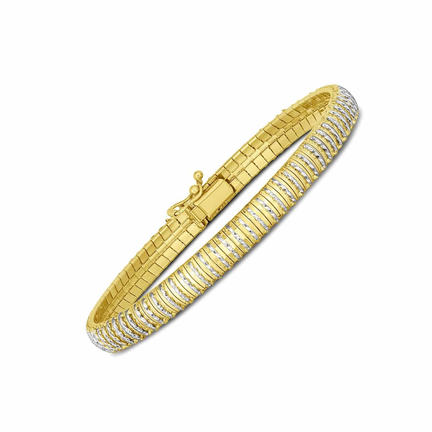 14k Yellow Gold Diamante Flex Bracelet (5.80 mm) |