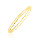 10k Yellow Gold Dome Style Shiny Bangle (3.30 mm) | - Forever in Harmony