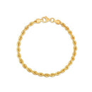 Silk Rope Chain Bracelet in 14k Yellow Gold  (3.70 mm) | - Forever in Harmony