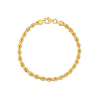 Silk Rope Chain Bracelet in 14k Yellow Gold  (3.70 mm) | - Forever in Harmony