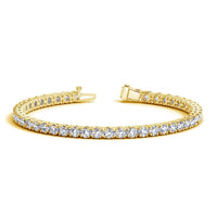 Lab Grown Round Diamond Tennis Bracelet in 14k Yellow Gold (8 cctw F/G  VS2/SI1) - Forever in Harmony