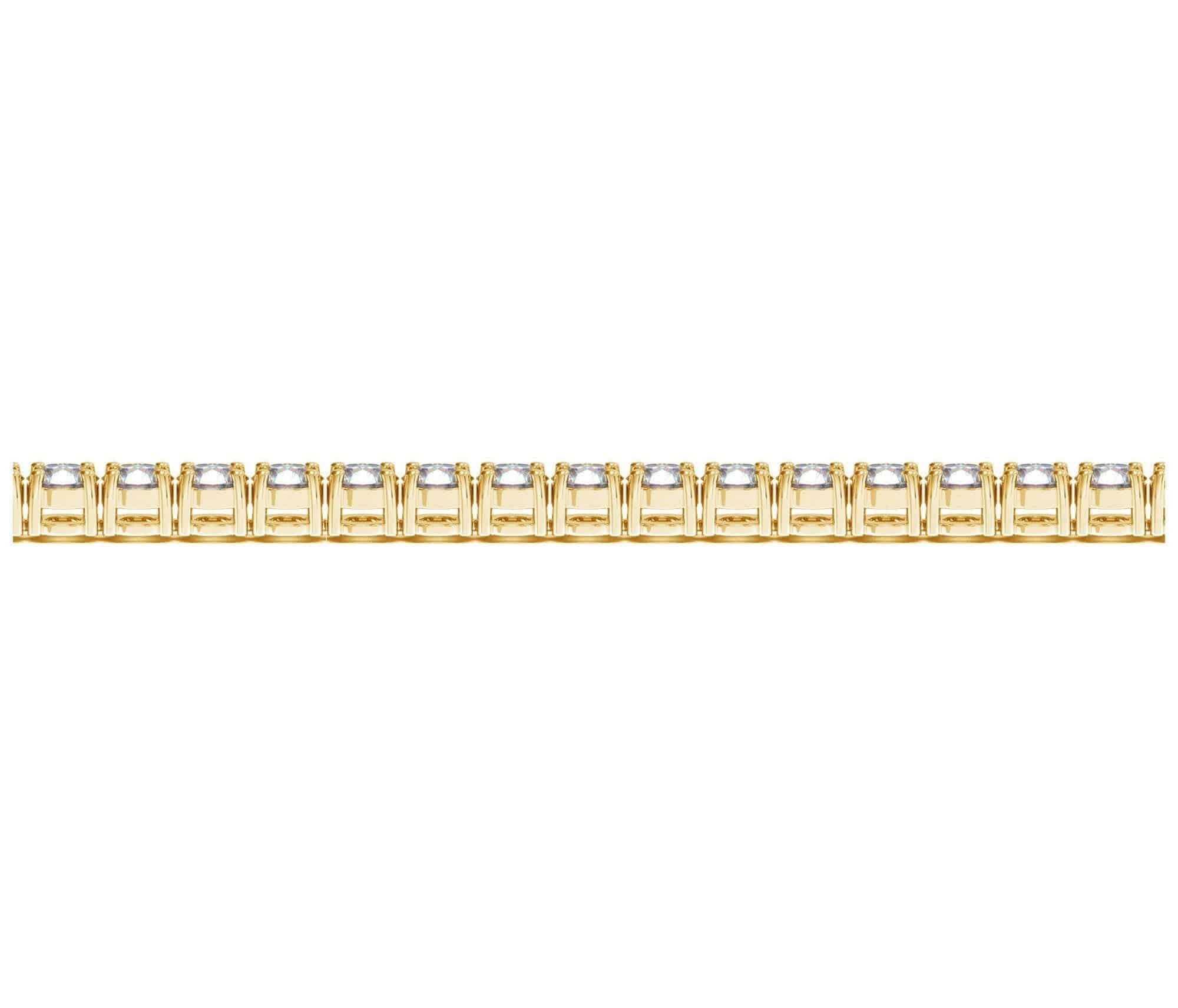 Lab Grown Round Diamond Tennis Bracelet in 14k Yellow Gold (8 cctw F/G  VS2/SI1) - Forever in Harmony