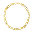 10k Yellow Gold Lite Figaro Bracelet (5.60 mm) | - Forever in Harmony