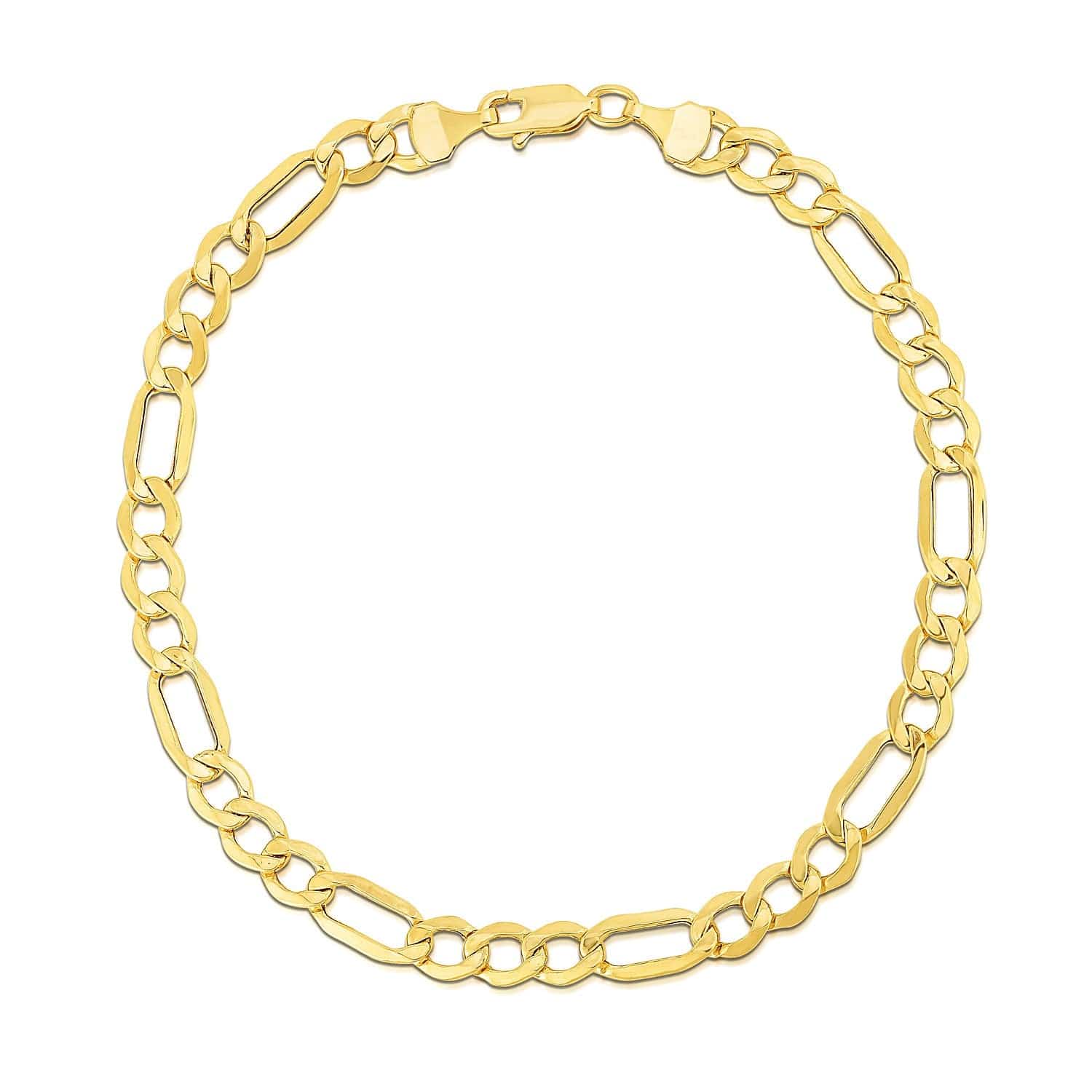 10k Yellow Gold Lite Figaro Bracelet (5.60 mm) |