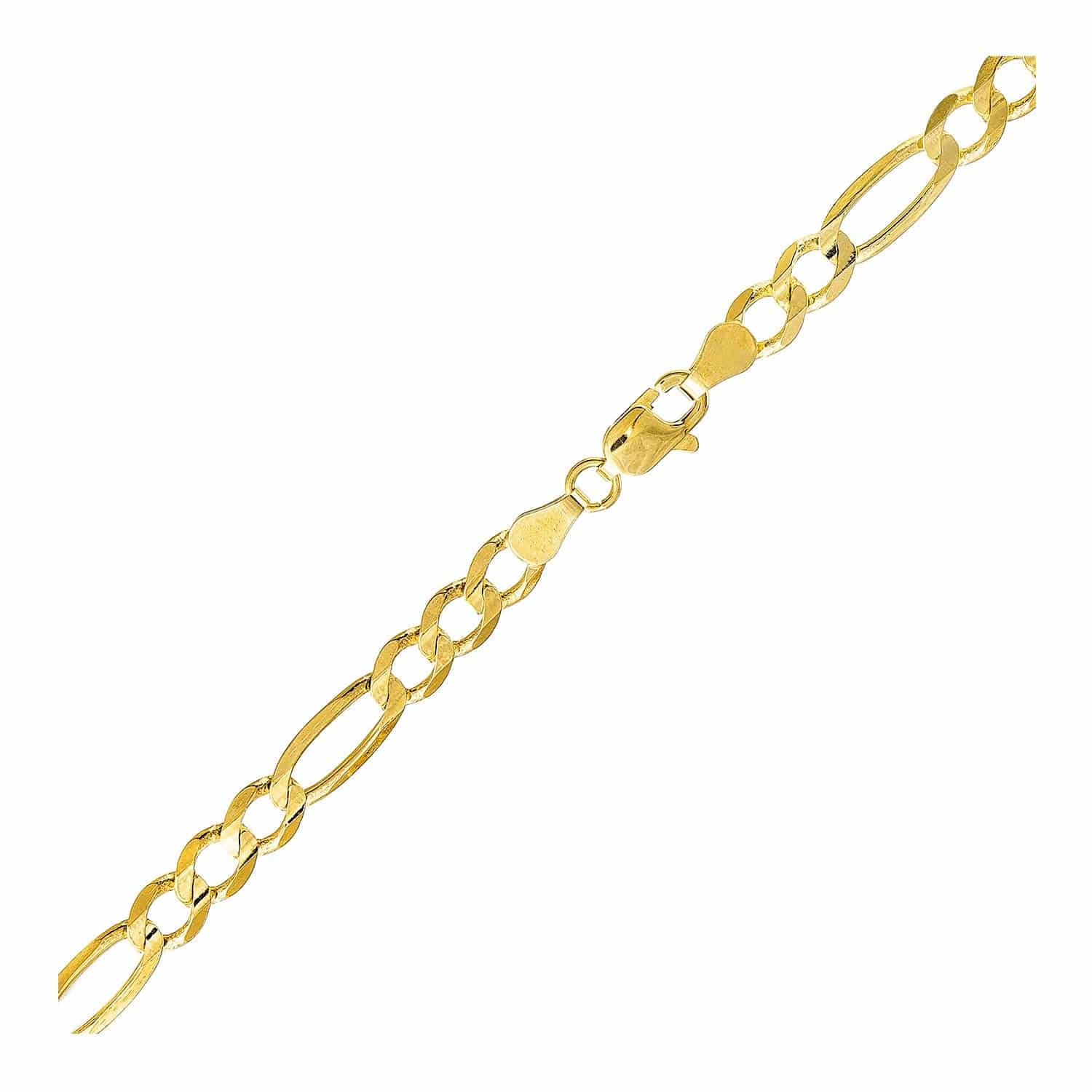 10k Yellow Gold Lite Figaro Bracelet (5.60 mm) | - Forever in Harmony