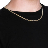 10k Yellow Gold Miami Cuban Semi Solid Chain (4.50 mm) | - Forever in Harmony