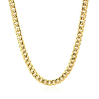 10k Yellow Gold Miami Cuban Semi Solid Chain (4.50 mm) | - Forever in Harmony